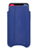 iPhone 15 / 15 Pro French Blue Faux Leather Case with NueVue Patented Antimicrobial, Germ Fighting and Screen Cleaning Technology