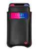 iPhone 16 / 16 Pro Black/Red Leather Wallet Case with NueVue Patented Antimicrobial, Germ Fighting and Screen Cleaning Technology