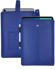 iPad Pro Sleeve Case in French Blue Faux Leather | Screen Cleaning and Sanitizing Lining