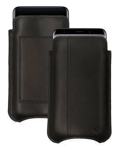 Samsung Galaxy S9+ | S8+ Wallet Case Pirate Black Leather NueVue Sanitizing and Screen Cleaning Case