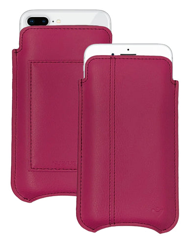 iPhone 8 Plus | 7 Plus Wallet Case in Red Leather | Screen Cleaning Sanitizing Lining.