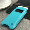NueVue iPhone 11 and iPhone XR Wallet Case Faux Leather | Teal Blue | Sanitizing Screen Cleaning