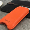 NueVue iPhone 11 Pro Max | iPhone Xs Max Case Faux Leather | Flame Orange | Sanitizing Cleaning Case