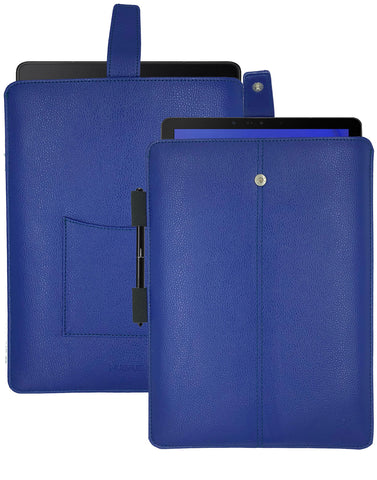 Samsung Galaxy Tab A Sleeve Case in French Blue Faux Leather