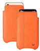 NueVue iPhone 11 and iPhone XR Case Faux Leather | Flame Orange | Sanitizing Screen Cleaning Case