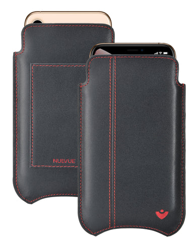 NueVue iPhone 11 Pro Max | iPhone Xs Max Wallet Case Napa Leather | Sanitizing Screen Cleaning Case