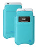 NueVue iPhone 11 and iPhone XR Wallet Case Faux Leather | Teal Blue | Sanitizing Screen Cleaning