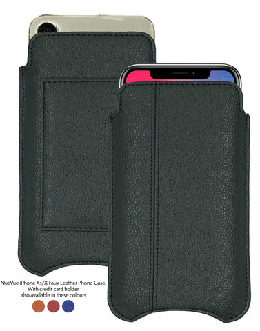 iPhone 11 Pro and iPhone X/Xs Wallet Case Screen Cleaning and Sanitizing - Faux Vegan Leather
