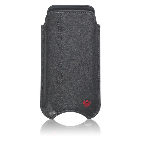 iPhone SE-1st Gen, 5 Case in Black Napa Leather | Screen Cleaning Sanitizing Lining