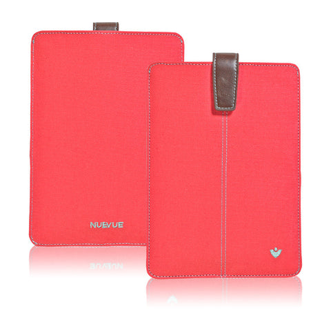 iPad mini Sleeve Case in Pink Canvas | Screen Cleaning Sanitizing Lining