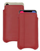 iPhone 15 / 15 Pro Rose Red Faux Leather Case with NueVue Patented Antimicrobial, Germ Fighting and Screen Cleaning Technology