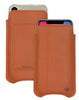 iPhone 15 / 15 Pro Tan Faux Leather Wallet Case with NueVue Patented Antimicrobial, Germ Fighting and Screen Cleaning Technology
