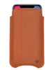 iPhone 15 / 15 Pro Tan Faux Leather Case with NueVue Patented Antimicrobial, Germ Fighting and Screen Cleaning Technology