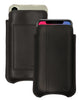 iPhone 15 / 15 Pro Black Leather Wallet Case with NueVue Patented Antimicrobial, Germ Fighting and Screen Cleaning Technology