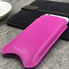 NueVue iPhone 14 Pro Max pink leather case lifestyle 2