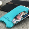 NueVue iPhone 14 Pro Max Case Blue Vegan leather self cleaning case