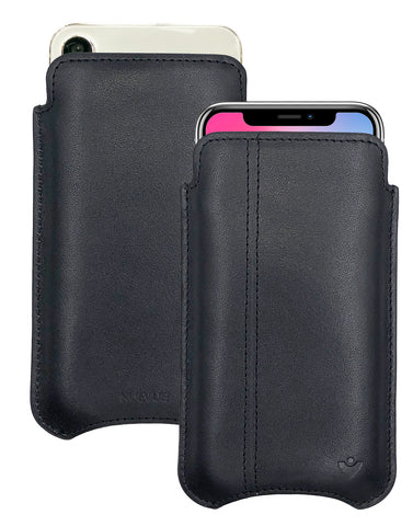 NueVue iPhone X leather case Pirate Black