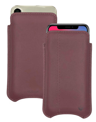 NueVue iPhone X leather case Chocolate Brown