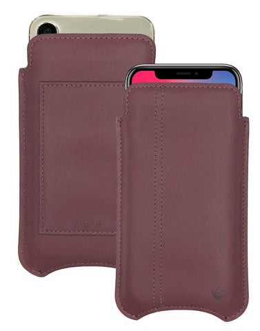 NueVue iPhone X Leather Brown Phone Wallet Case