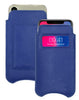 NueVue iPhone X faux leather window wallet case Blue