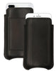 iPhone 8 Plus | 7 Plus Wallet Case in Black Leather | Screen Cleaning Sanitizing Lining.