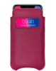 iPhone 16 / 16 Pro Samba Red Leather Case with NueVue Patented Antimicrobial, Germ Fighting and Screen Cleaning Technology