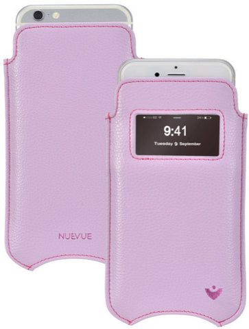 NueVue Faux leather iPhone 8 Case Sugar Purple Dual