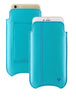 NueVue iPhone 6 Plus Case Blue Vegan leather self cleaning case wallet dual