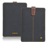 iPad Sleeve Case in Black Cotton Twill | Screen Cleaning Sanitizing Lining.