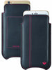 Black Leather iPhone SE case dual