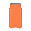 NueVue iPhone 13 mini case orange vegan leather self cleaning interior