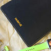 iPad Sleeve Case in Black Cotton Twill | Screen Cleaning Sanitizing Lining.