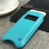 NueVue iPhone 6 Plus Case Blue Vegan leather self cleaning case