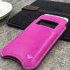 NueVue iPhone 11 and iPhone XR Case Napa Leather | Hot Pink | Screen Cleaning Sanitizing Case