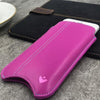 NueVue iPhone 13 mini case pink leather self cleaning case