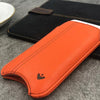 NueVue iPhone 6 Plus Orange Pouch cleaning case lifestyle 1