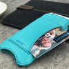 NueVue iPhone 6 Plus Case Blue Vegan leather self cleaning case lifestyle 4