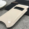 NueVue iPhone 6 Plus white leather cleaning case lifestyle 1