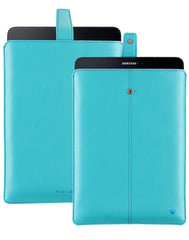 Samsung Galaxy Tab S3 Sleeve Case in Teal Blue Faux Leather