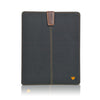 iPad Sleeve Case in Black Cotton Twill | Screen Cleaning Sanitizing Lining.