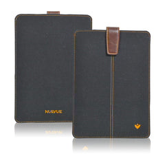 iPad mini Sleeve Case in Black Cotton Twill | Screen Cleaning Sanitizing Lining